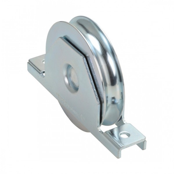 Sliding wheel screw support Ø80 round channel 16