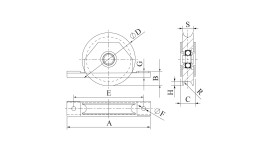 Foto secundaria de Sliding wheel "laser" screw support Ø60 round channel 20